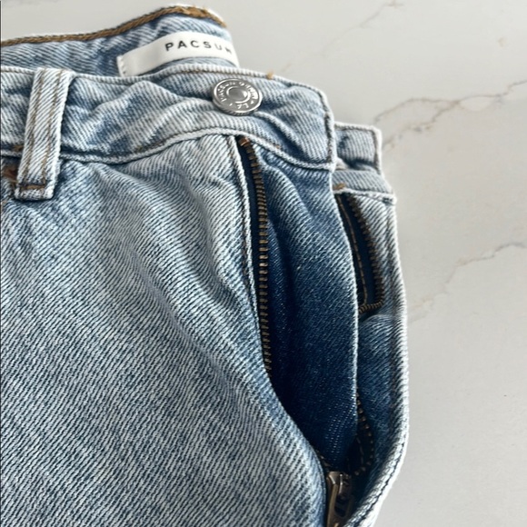 Pacific Sunwear Blue Boyfriend Jeans with Distressed Look - Picture 9 of 9